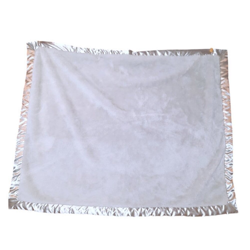 2021 Cloud Island Target Fluffy Soft Gray Silver Lovey Security Blanket 39"X30"